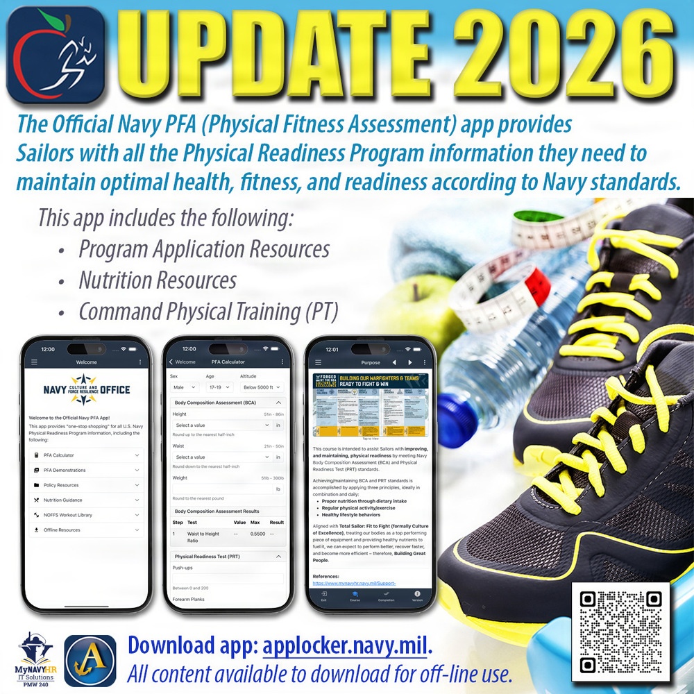 Physical Fitness Assessment (PFA) app