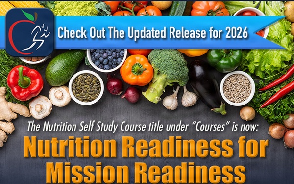 Physical Fitness Assessment (PFA) app - Nutrition Readiness