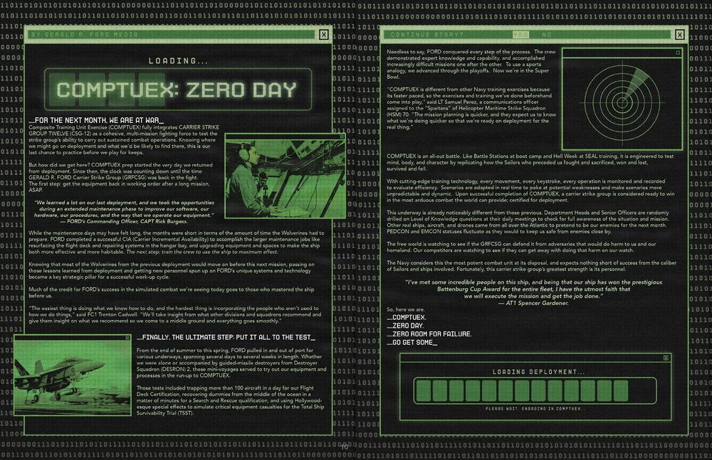 USS Gerald R. Ford (CVN 78) COMPTUEX Story Illustration