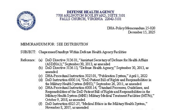 SIGNED TAB A - DHA-Policy Memorandum 25.020_DHA Chaperones