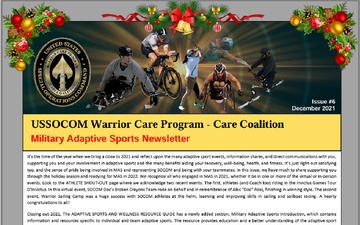 Military Adaptive Sports Newsletter December Thumbnail