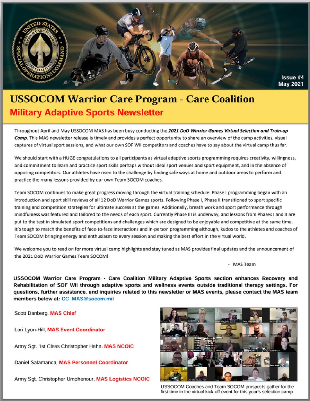 Military Adaptive Sports Newsletter May Thumbnail