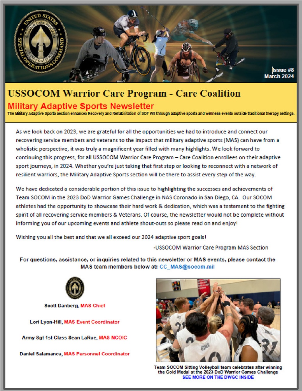 Military Adaptive Sports Newsletter March Thumbnail