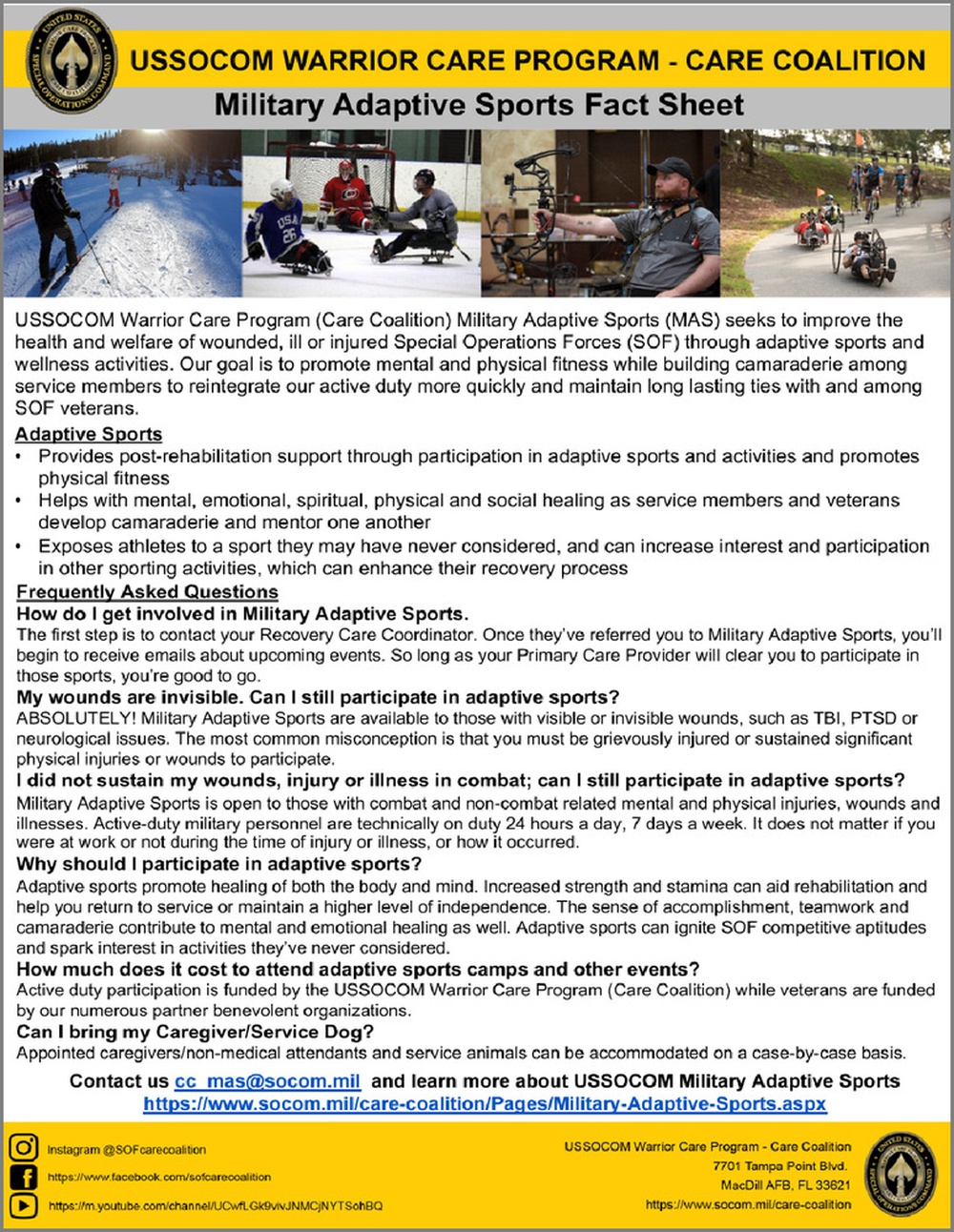 Military Adaptive Sports Fact Sheet Thumbnail