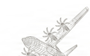 Eight-Bladed Propeller C-130 Hercules Drawing