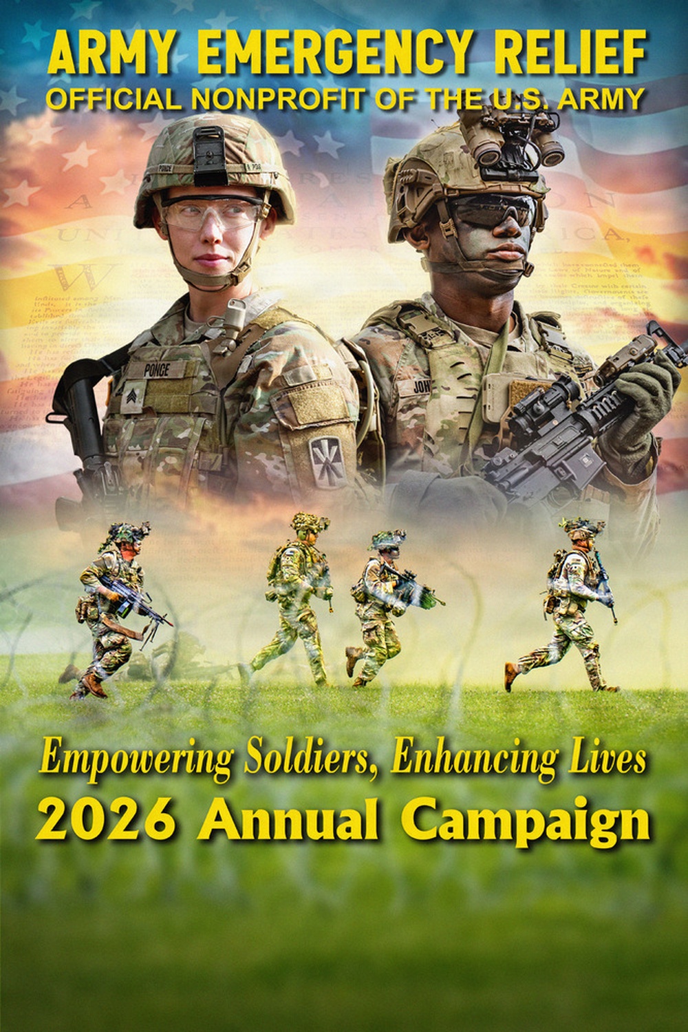 2026 Army Emergency Relief Annual Campaign Poster (Blank Bottom)