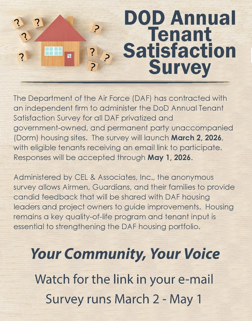 DoD Housing Survey Flyer