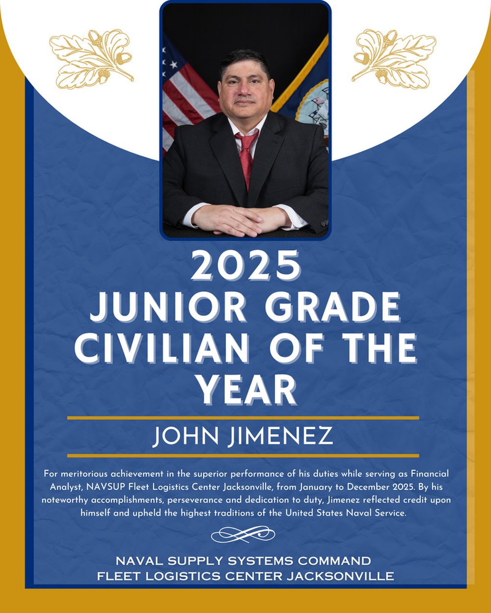 2025 Junior Grade Civilian of the Year