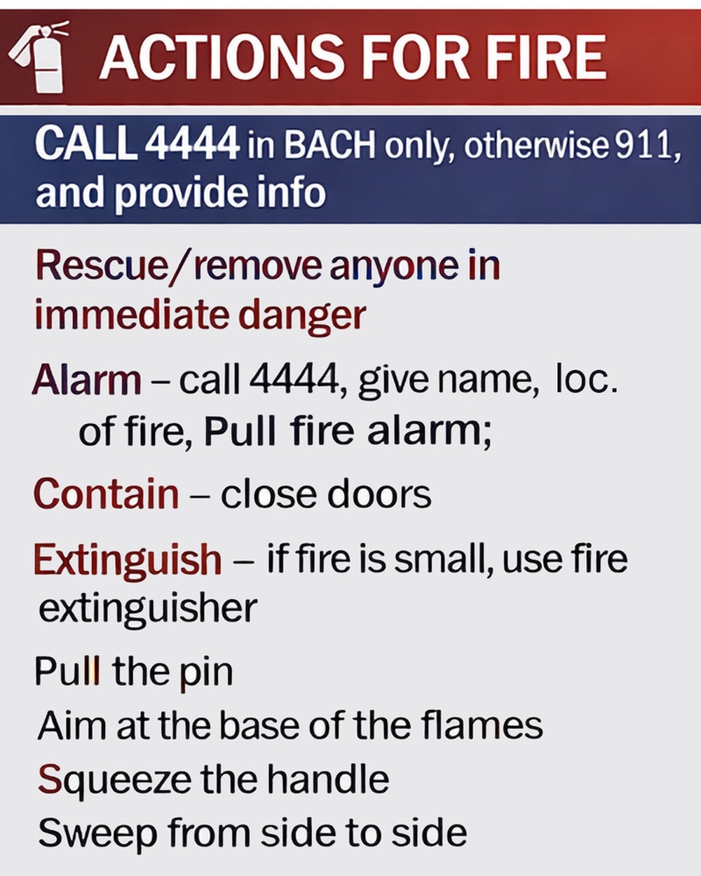 Plain Language Codes Card - Fire