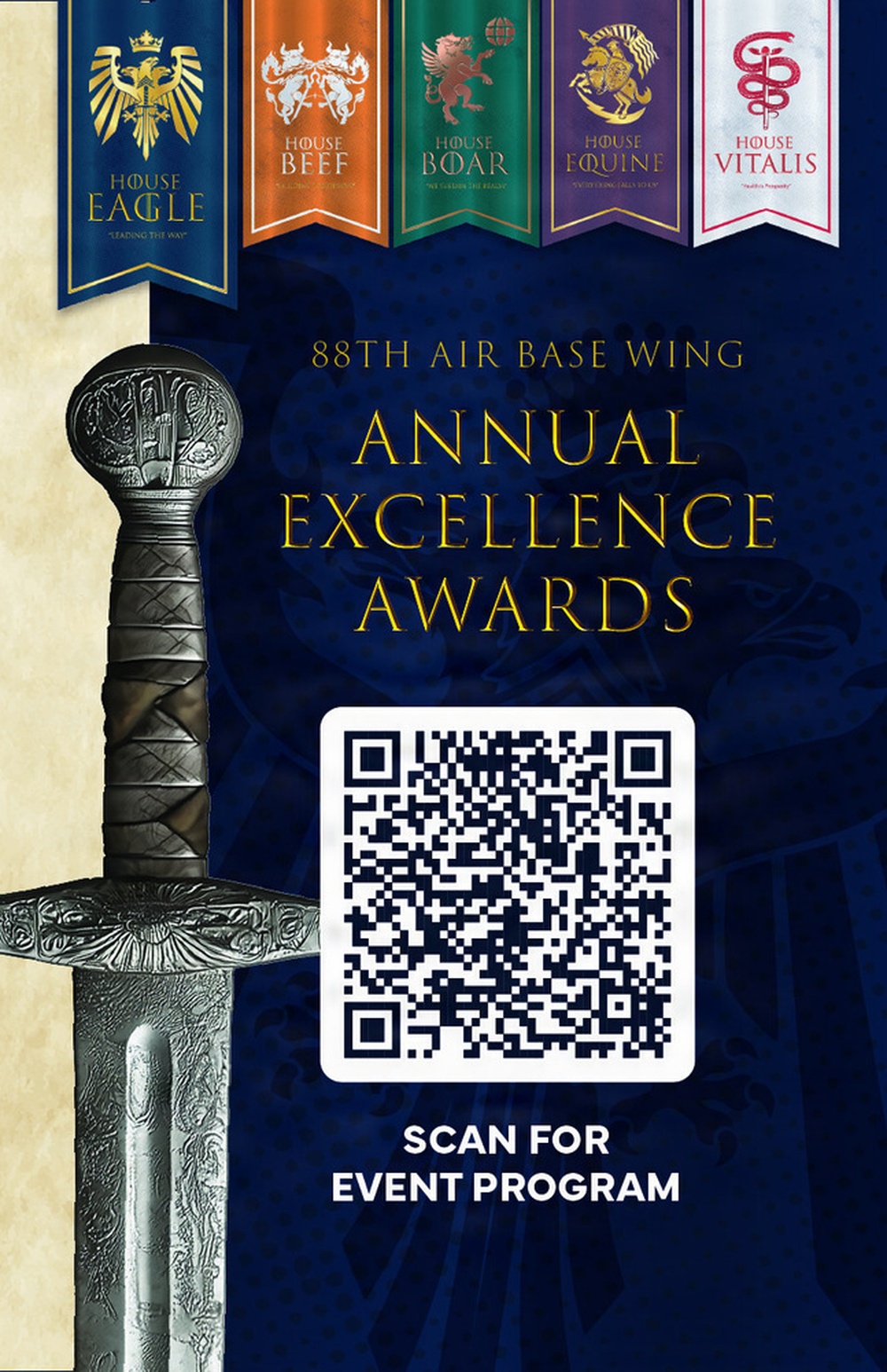 88th Air Base Wing presents the 2025 Annual Excellence Awards: QR to Program flyer