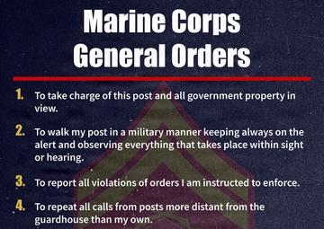 PME Posters | Marine Corps General Orders