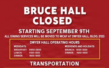 Bruce Hall Closure Graphic