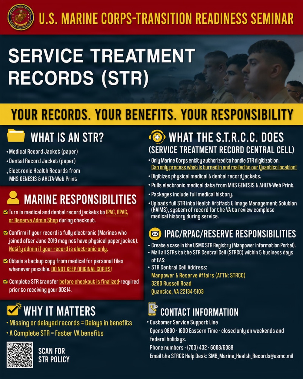 STR Transition Readiness Seminar Graphic
