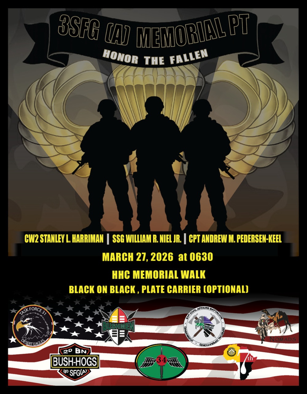 Monthly workout honors 3 fallen 3rd SFG(A) Soldiers