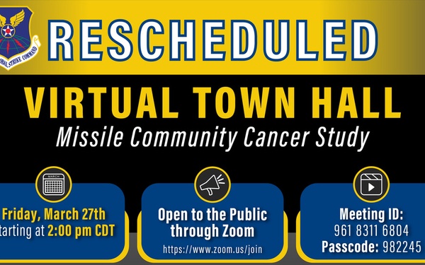AFGSC announces MCCS Virtual Town Hall Rescheduled for March 27, 2026