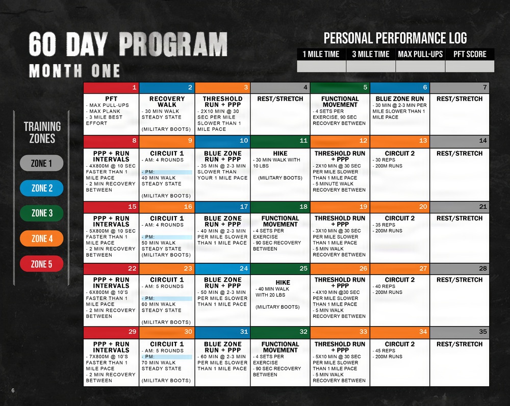 Officer Candidates School Physical Conditioning Program