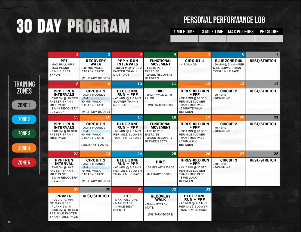 Officer Candidates School Physical Conditioning Program