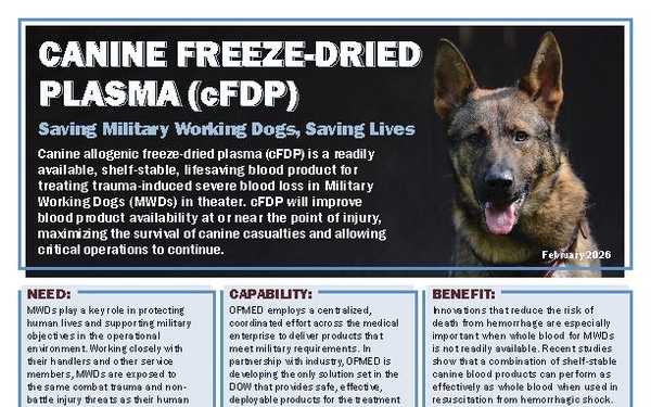 Canine Freeze-Dried Plasma (cFDP)