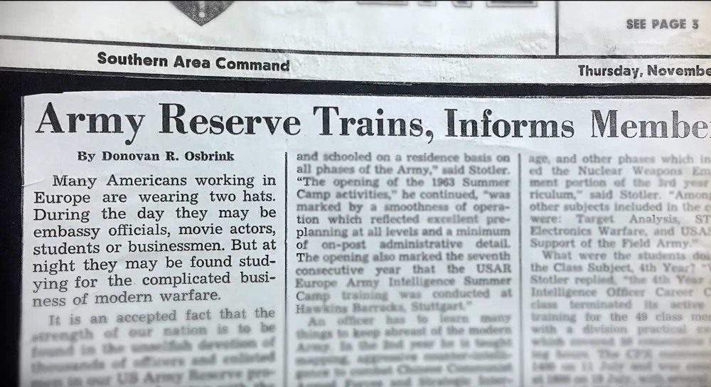 Army Reserve Trains, Informs Members