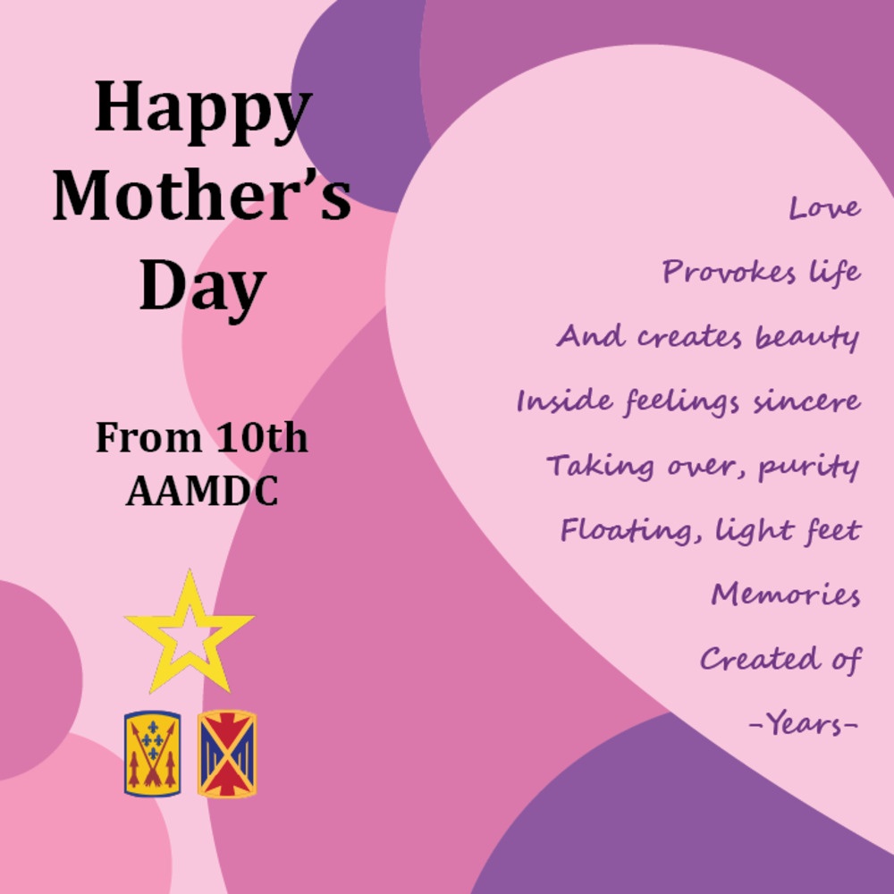 10th AAMDC Mother's Day Graphic