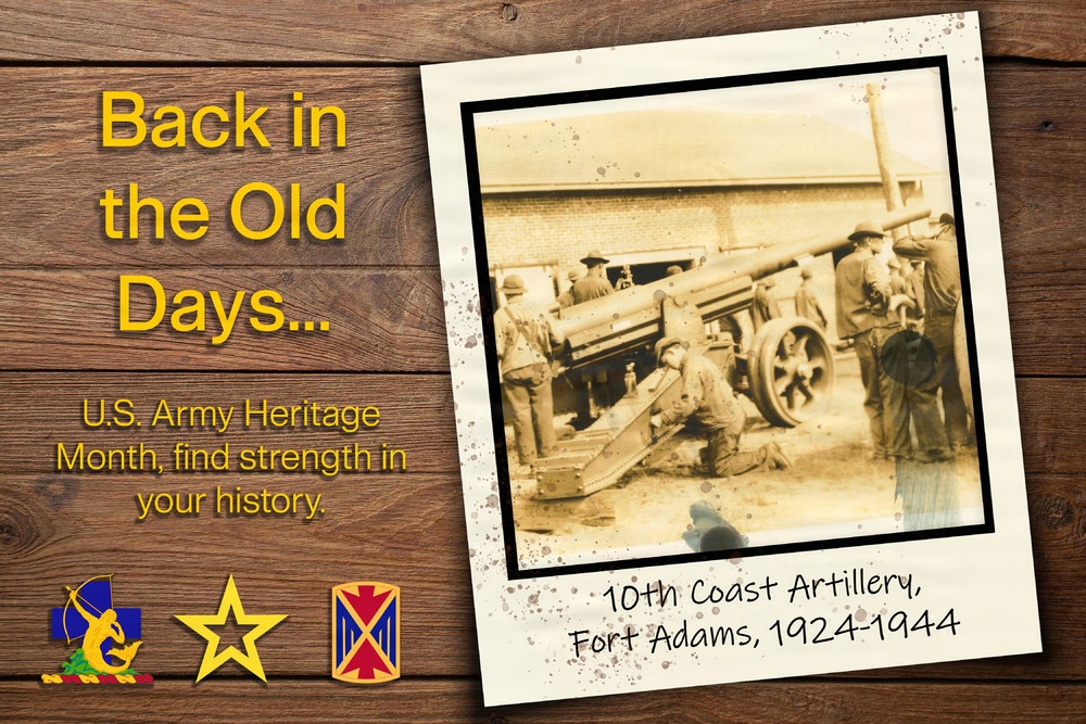 10th Coast Artillery Regiment Army Heritage Month Graphic