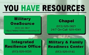 MacDill You Have Resources Graphic