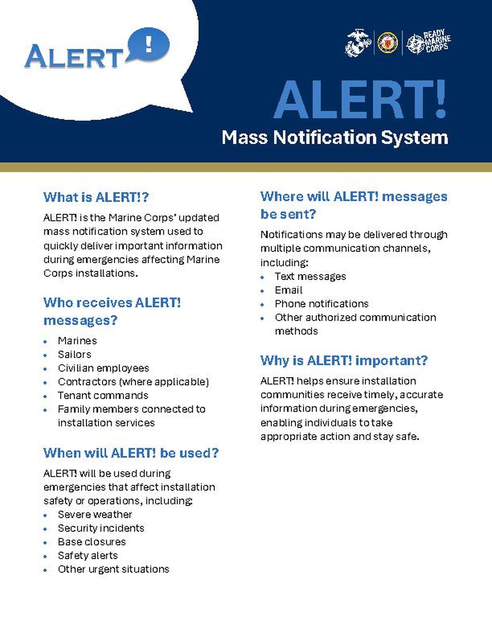 Alert! Transition Flyer #1