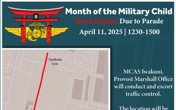 MCAS Iwakuni Month of the Military Child Road Closure 2025