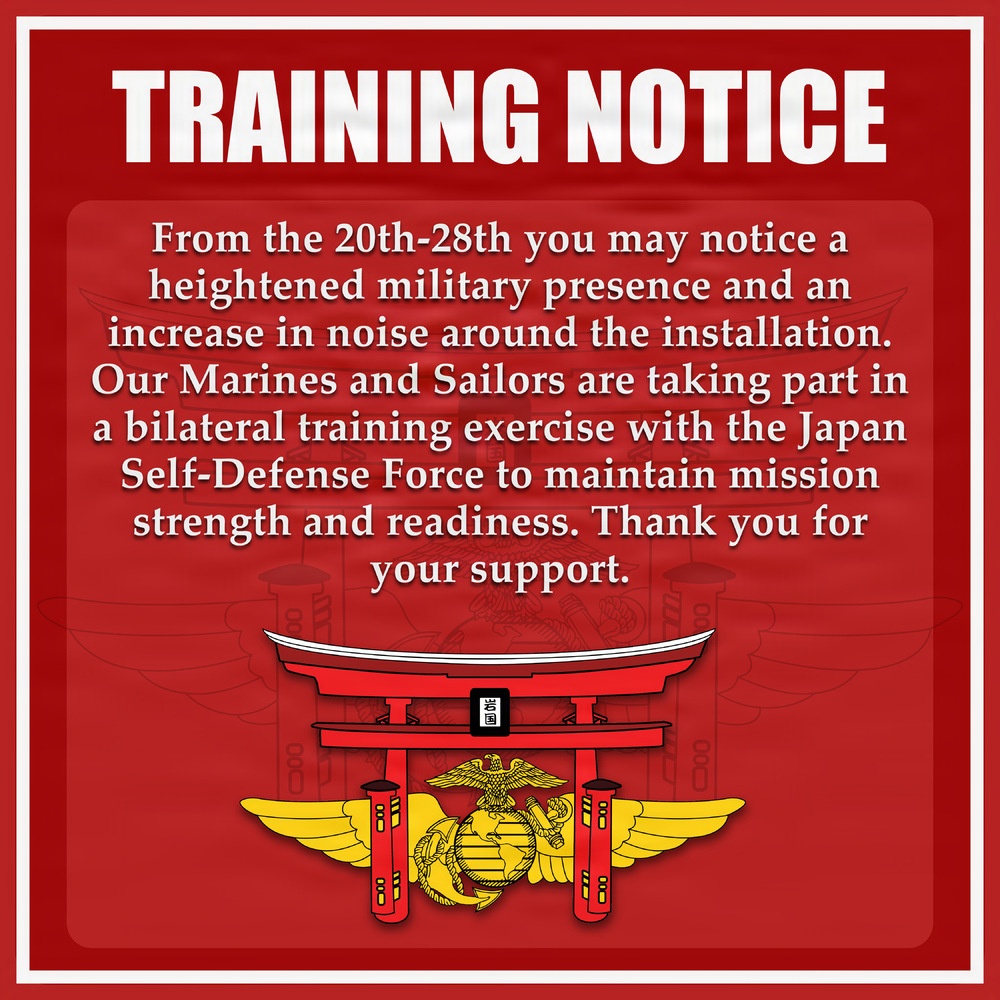 MCAS Iwakuni training notice