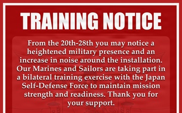 MCAS Iwakuni training notice