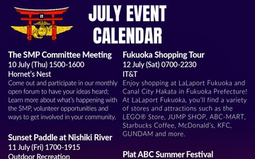 MCAS Iwakuni July Event Calendar 2025