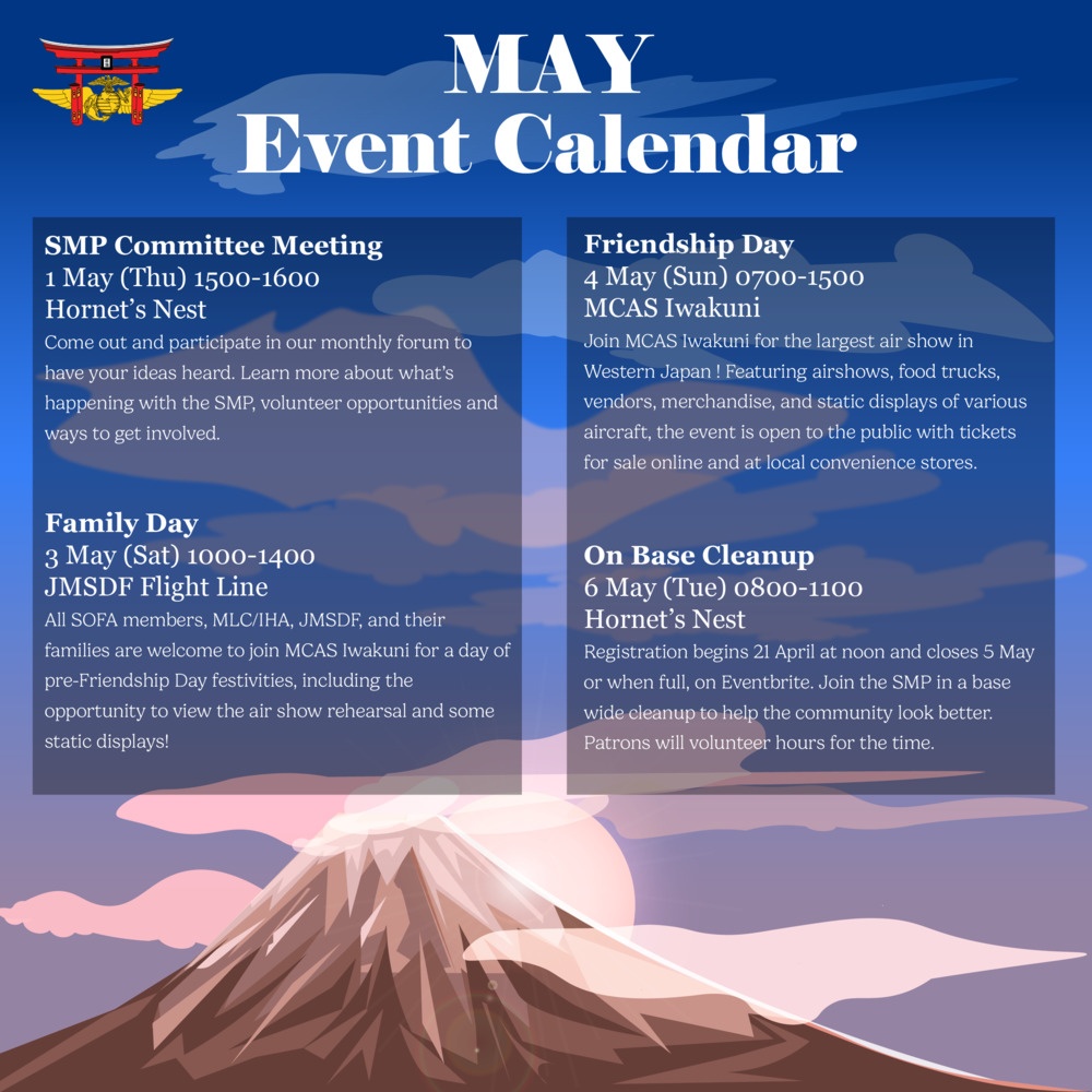 MCAS Iwakuni May 2025 Event Calendar