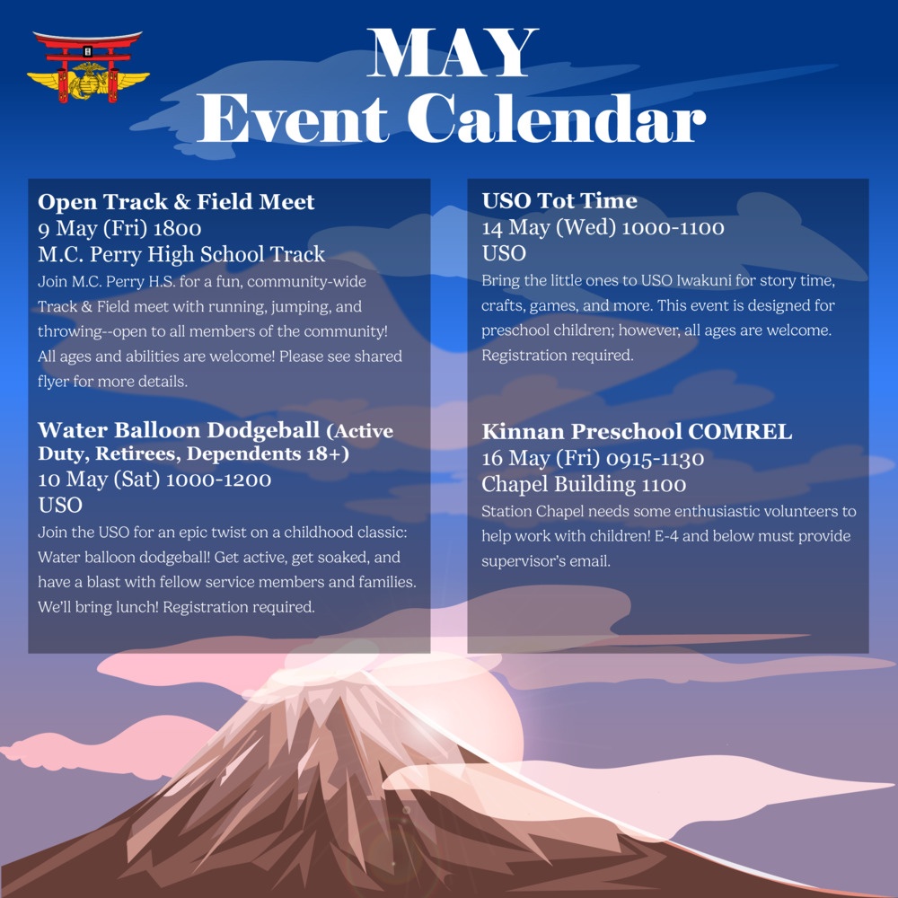 MCAS Iwakuni May 2025 Event Calendar