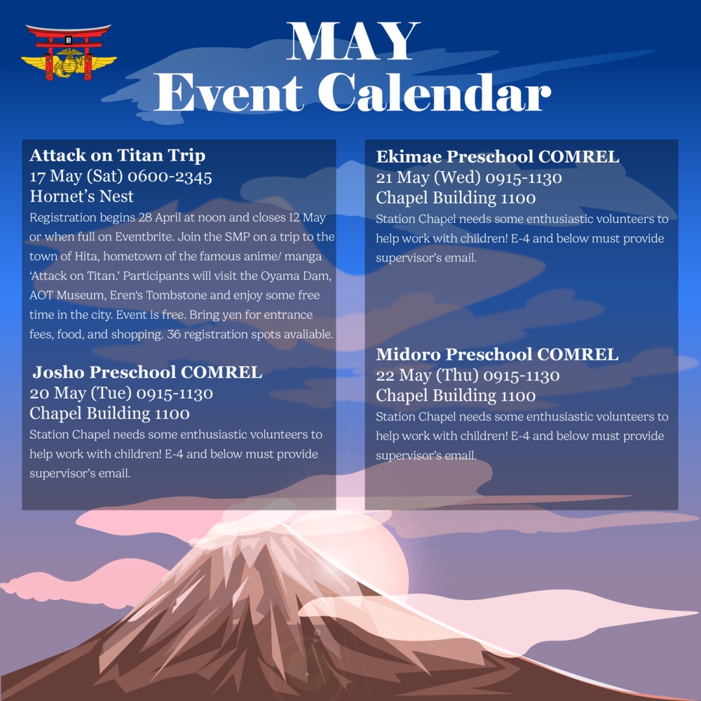 MCAS Iwakuni May 2025 Event Calendar
