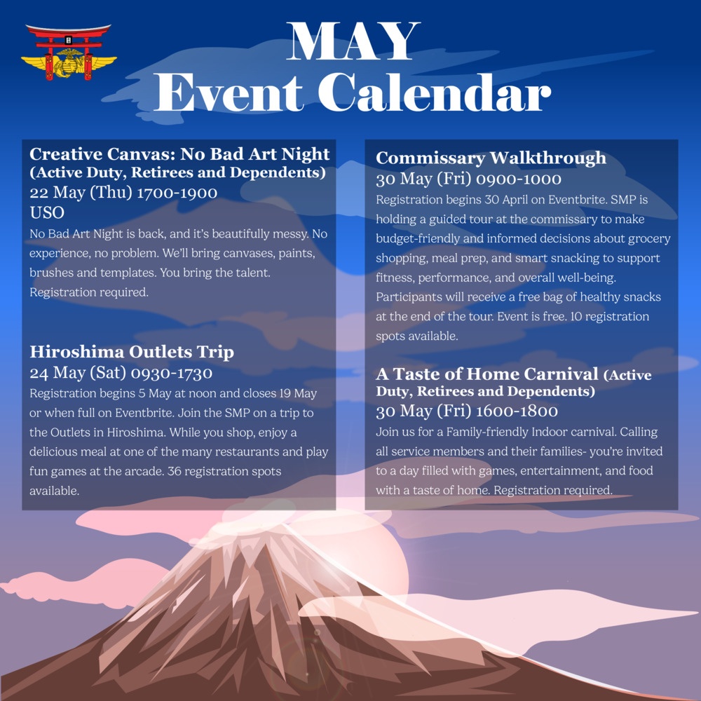 MCAS Iwakuni May 2025 Event Calendar