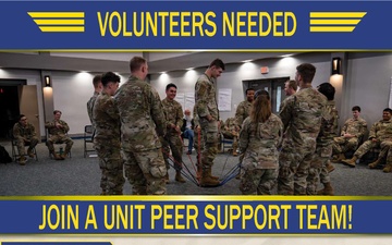 Peer Support Team Volunteer graphic created for Little Rock AFB
