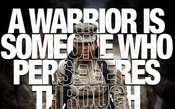 "A Warrior is Someone who Perseveres Through Anything" Graphic