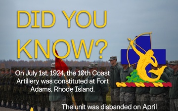 10th Coast Artillery History Infographic