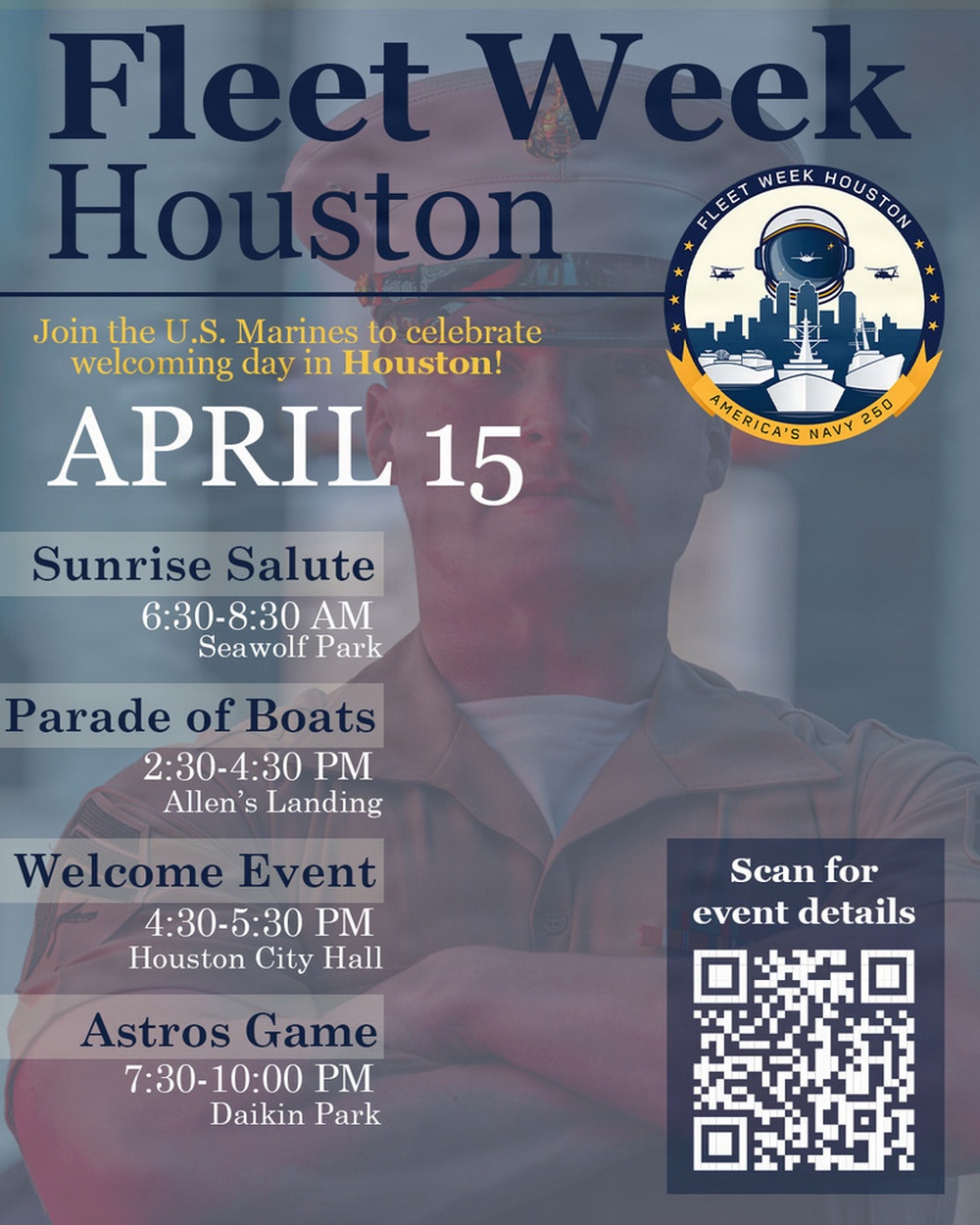 Fleet week Houston 2026 poster