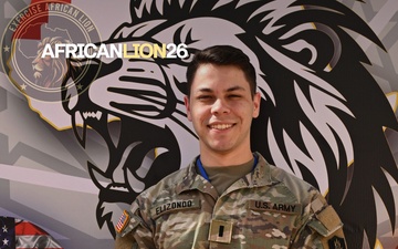 US Army 1st Lt. Mason Elizondo teaches cyber defense during African Lion 26 academics