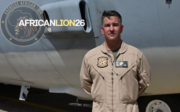 US Marine Corps Master Sgt. Christopher Copen participates in African Lion 26 logistic resupply