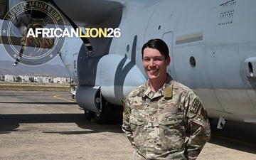 US Air Force Tech. Sgt. Henry Zaring participates in African Lion 26 logistic resupply