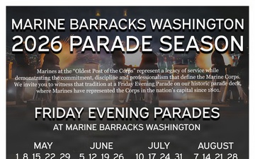 Marine Barracks Washington 2026 Parade Season Schedule Announcement