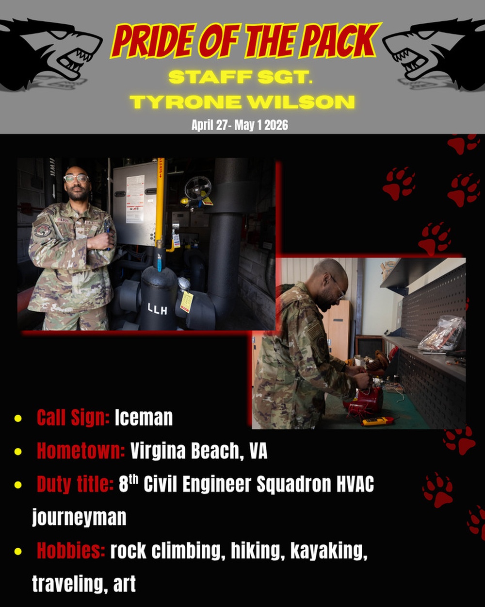 Pride of the Pack: Staff Sgt. Tyrone Wilson