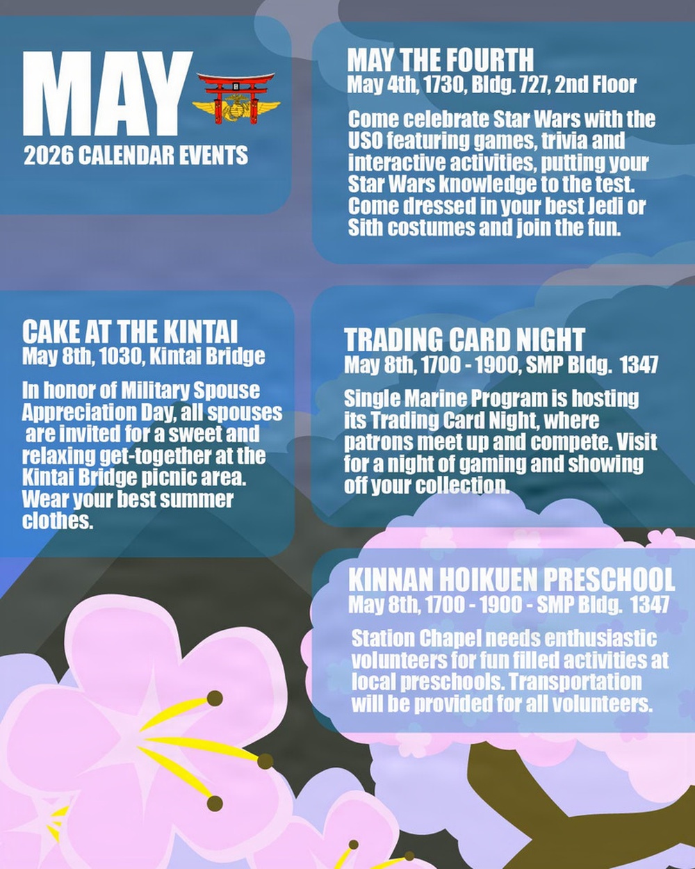 MCAS Iwakuni May 2026 Event Calender