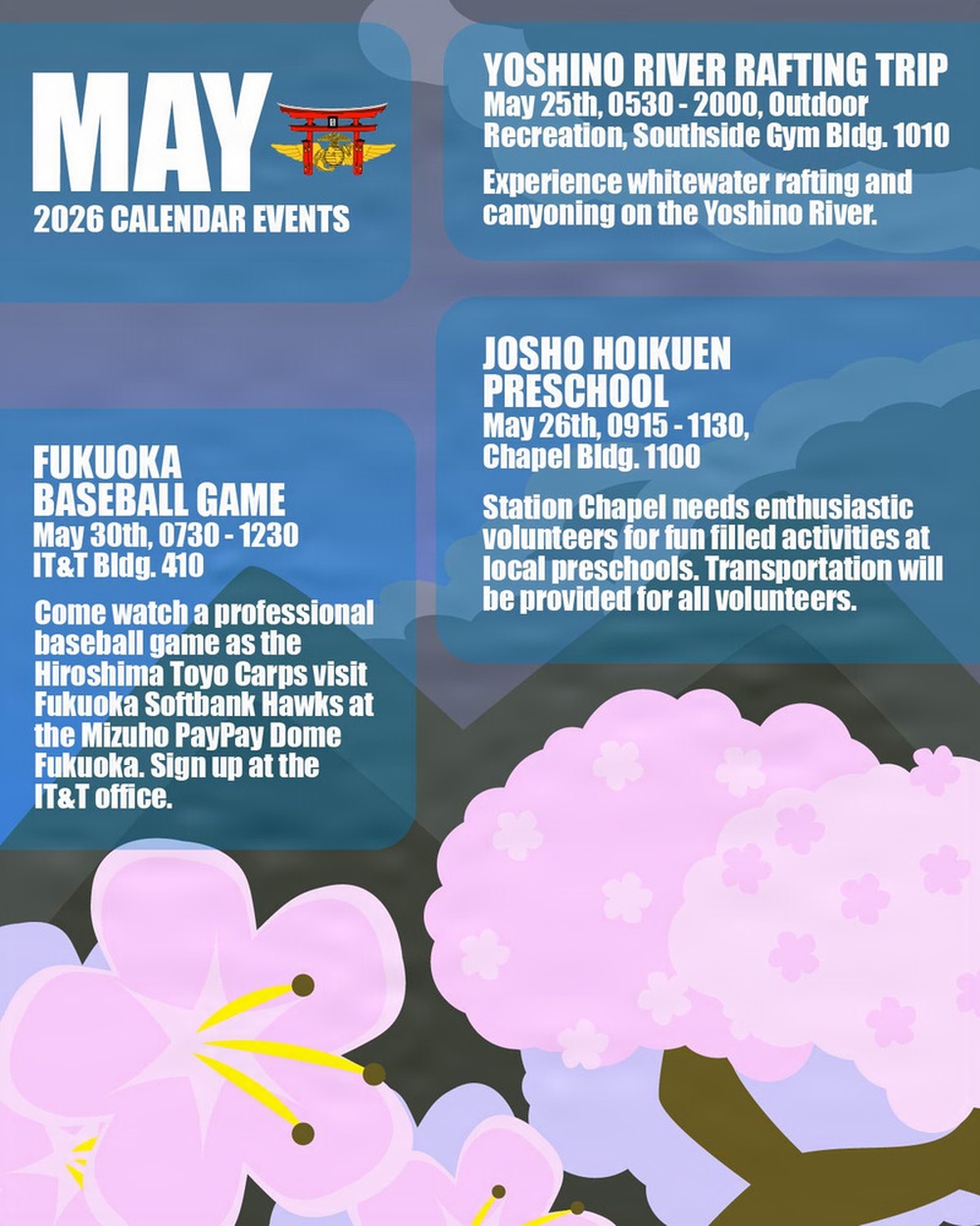 MCAS Iwakuni May 2026 Event Calender