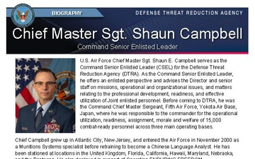 Chief Master Sgt. Shaun Campbell Bio