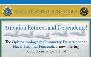 NMRTC Pensacola 2026 Comprehensive Eye Exam Flyer