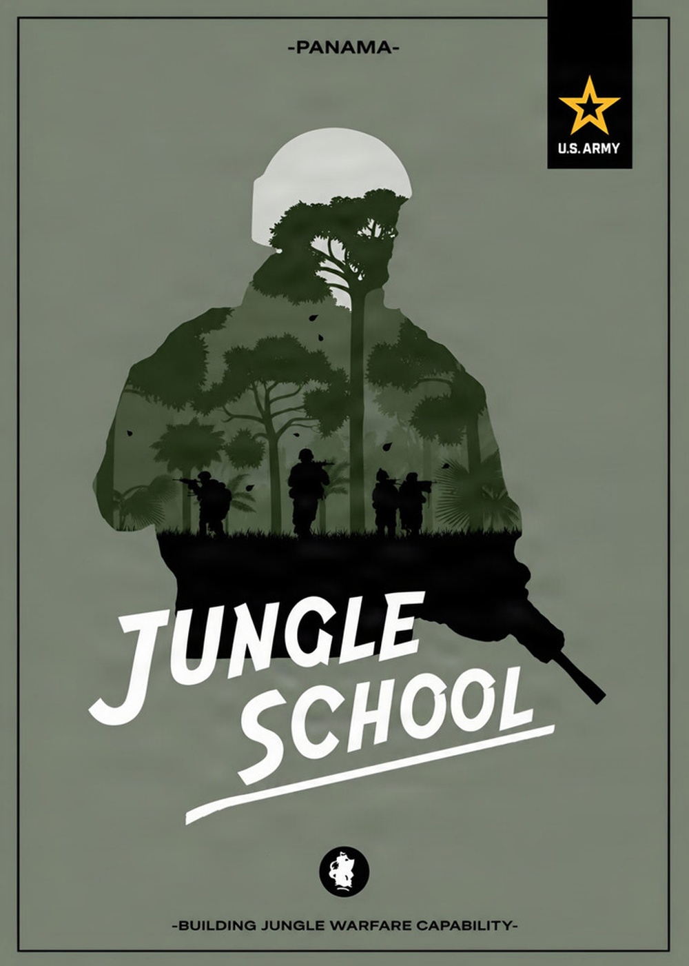 Jungle Operation Training Course - Panama Graphic Illustration