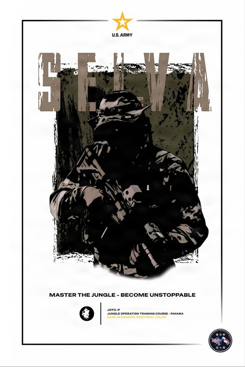 Jungle Operation Training Course - Panama Graphic Illustration